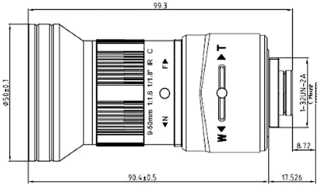LS-SVD0850XIR-3M dimensions (mm)