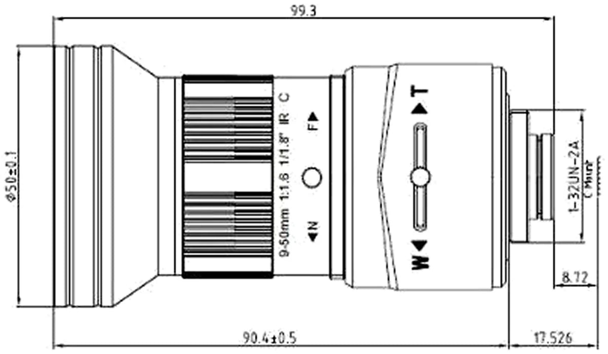 LS-SVD0850XIR-3M dimensions (mm)