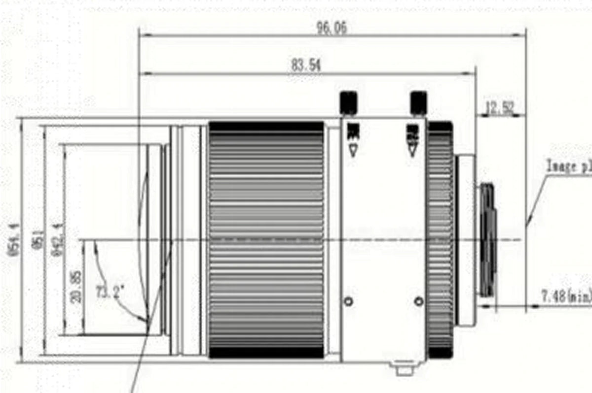 LS-SVD3618IR-8M dimensions (mm)