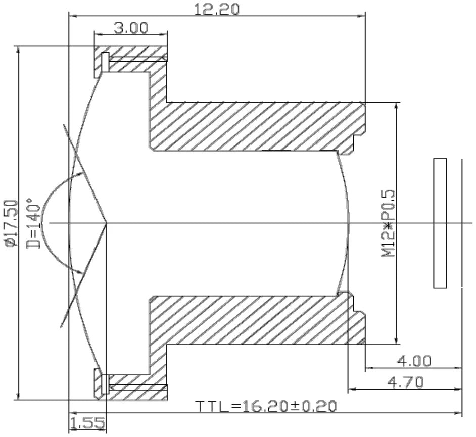 LS-SBF2918IR-3M dimensions (mm)