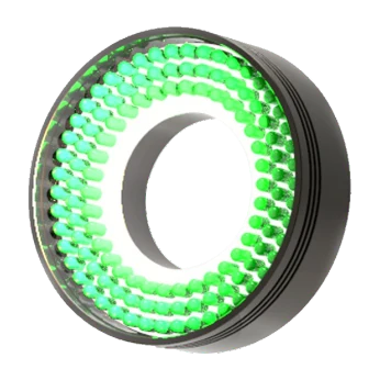 50 mm OD LED Ring Light (LS-HLR-50-45) - Green