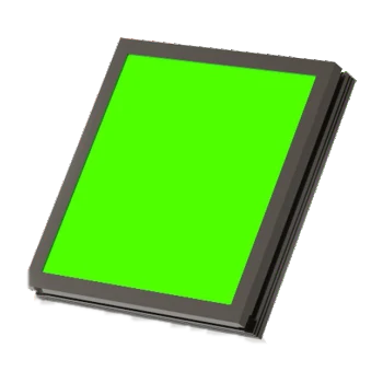 27 x 27 mm Bottom-Lit Finned LED Backlight (LS-2BC-30X30) - Green