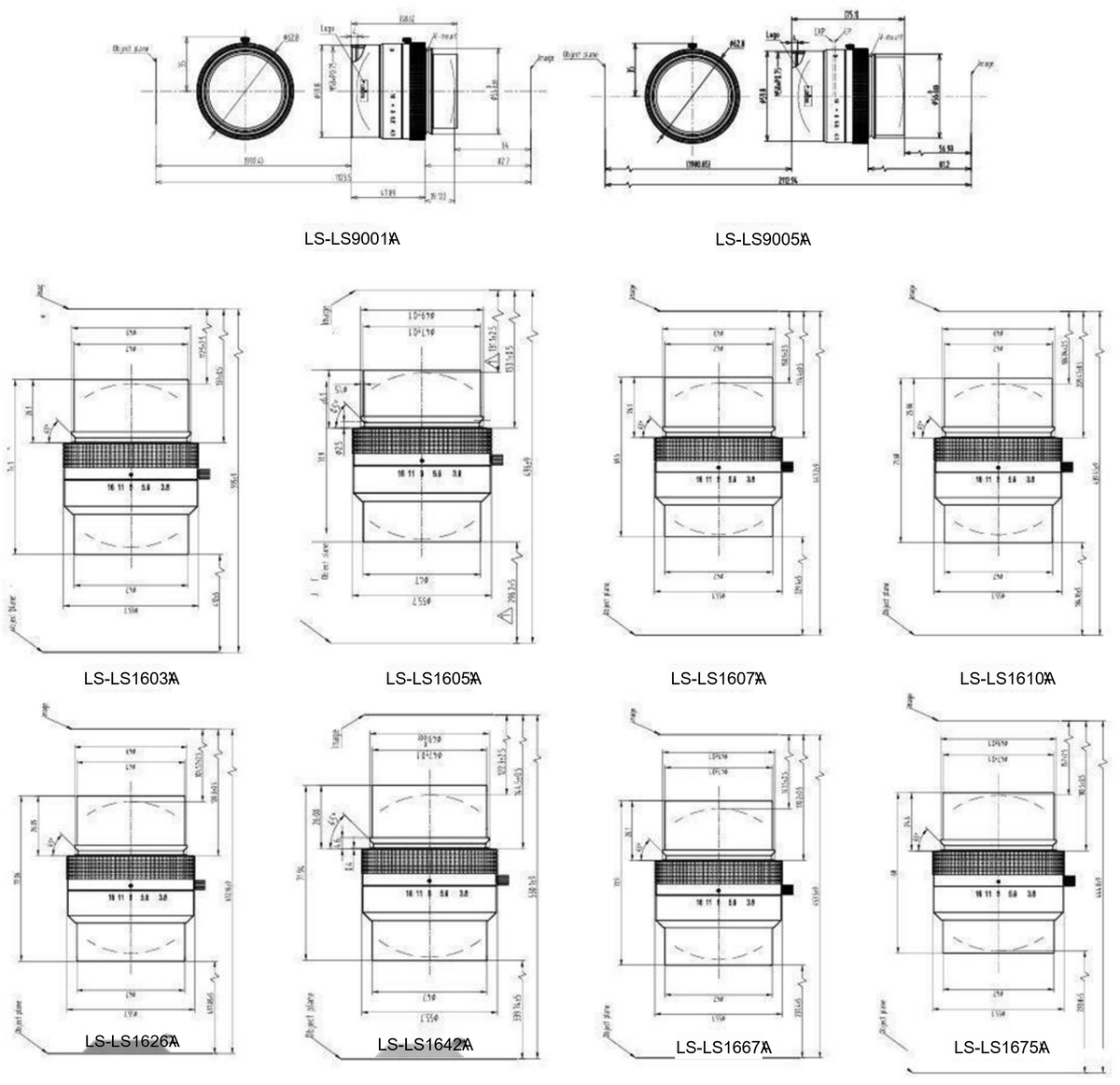 LS-LS9001A dimensions (mm)