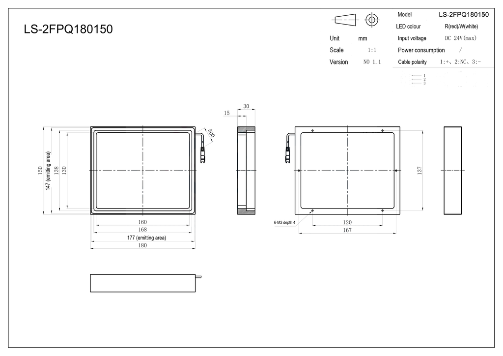 LS-2FPQ180150 dimensions (mm)