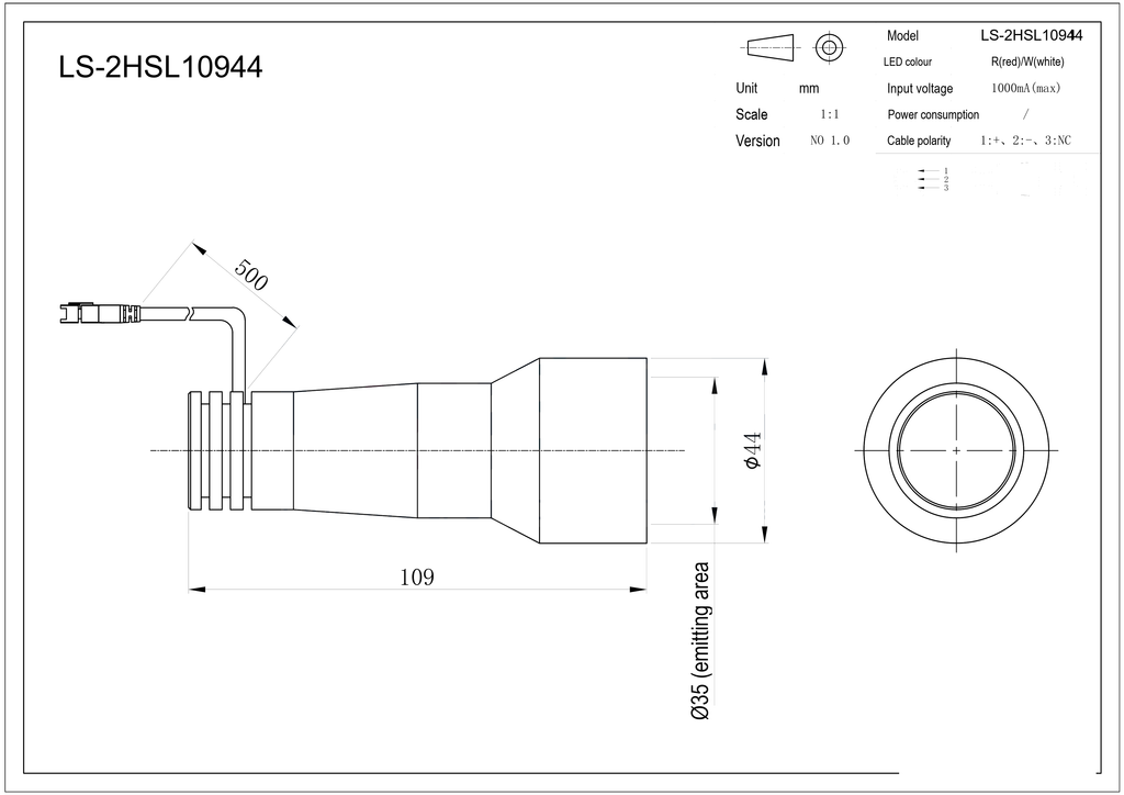 LS-2HSL10944 dimensions (mm)