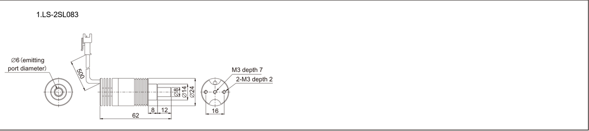 LS-2SL083 dimensions (mm)