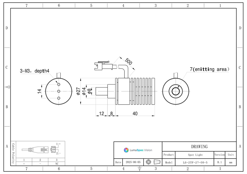 LS-2TF-27-08-5 dimensions (mm)