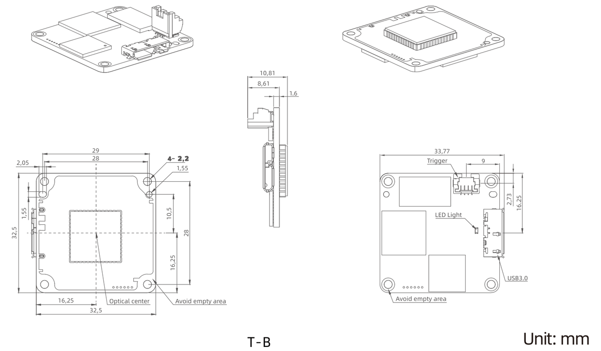 LS-BL-AU33GC/M dimensions (mm)