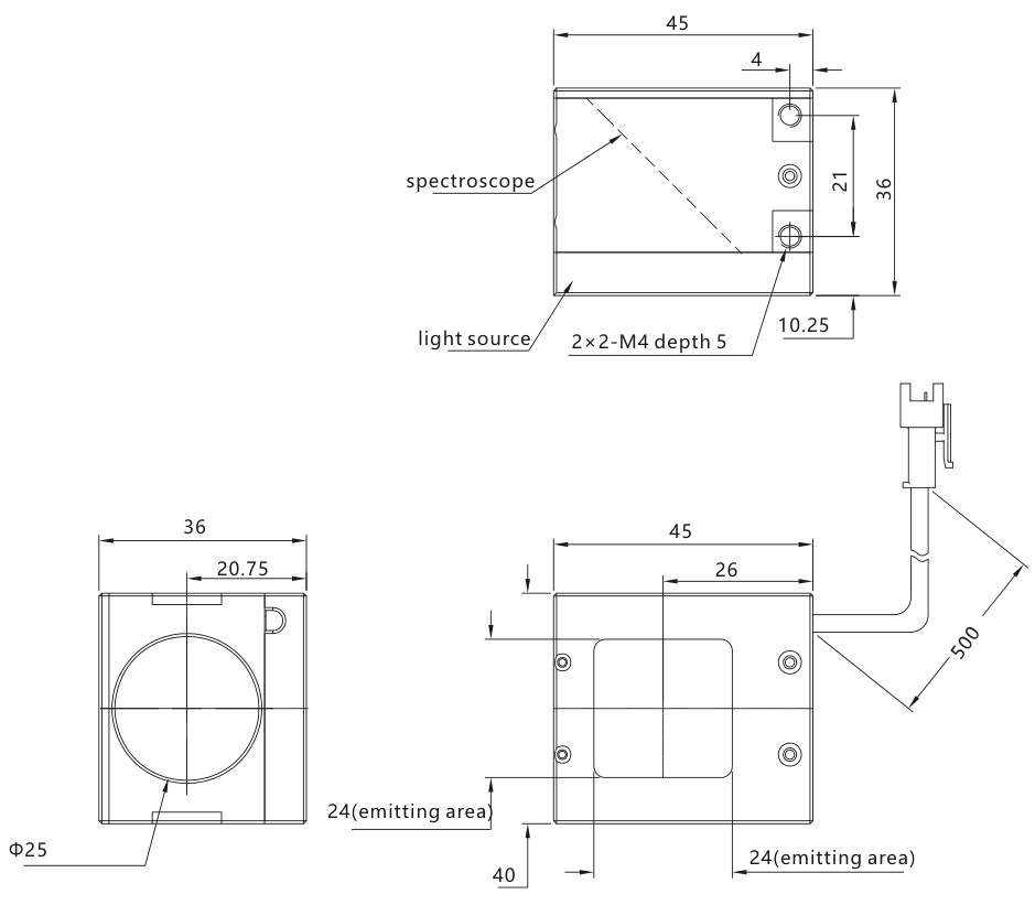 LS-COSC24 dimensions (mm)