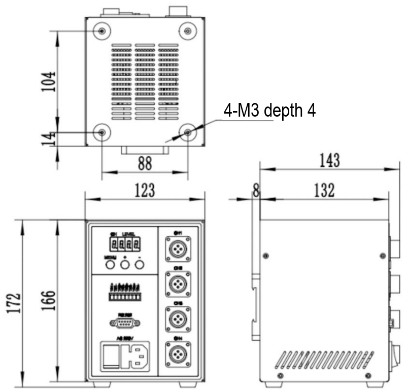 LS-DC200-I07C-24020-4 dimensions (mm)