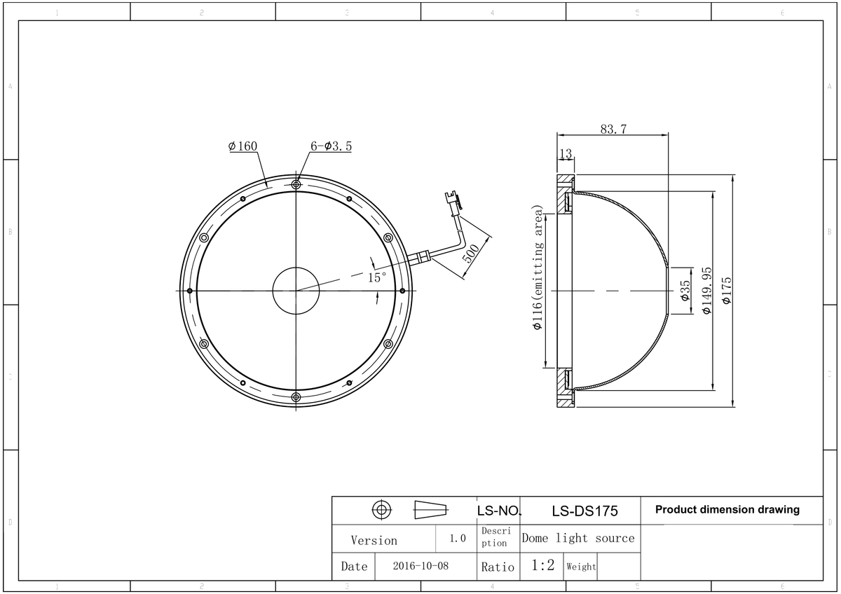 LS-DS175 dimensions (mm)