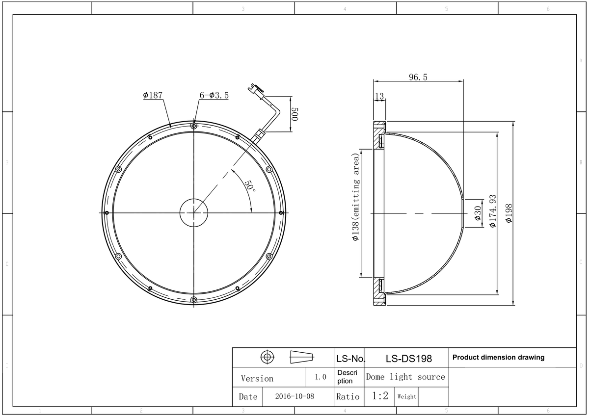 LS-DS198 dimensions (mm)