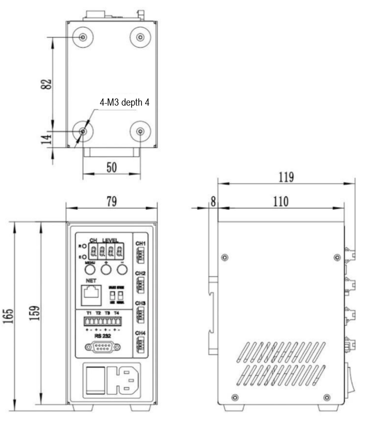 LS-DV65-N21CE-24025-4 dimensions (mm)