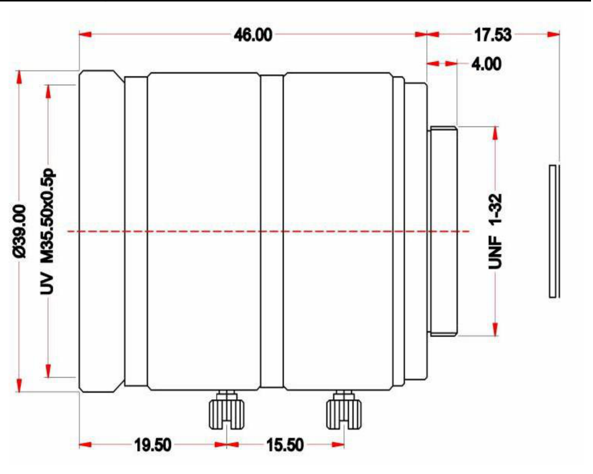 LS-FA7528C dimensions (mm)