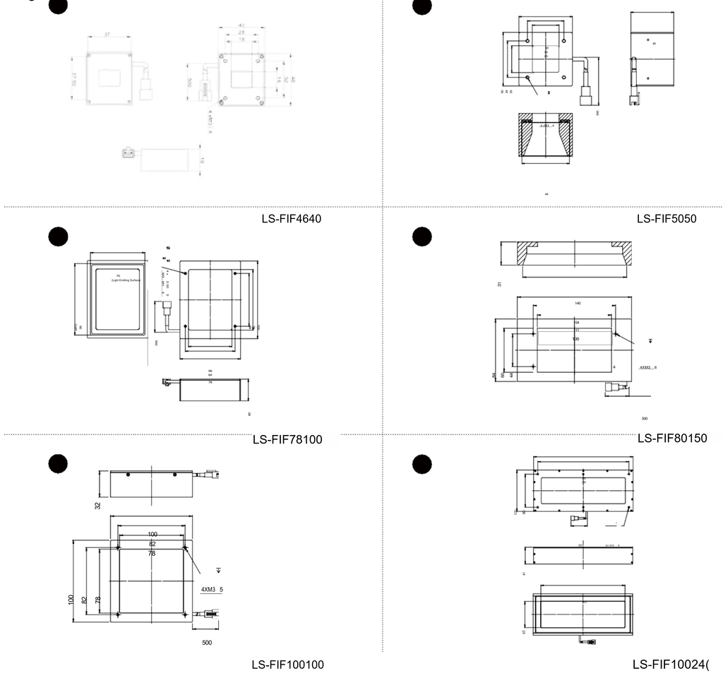 LS-FIF4640 dimensions (mm)