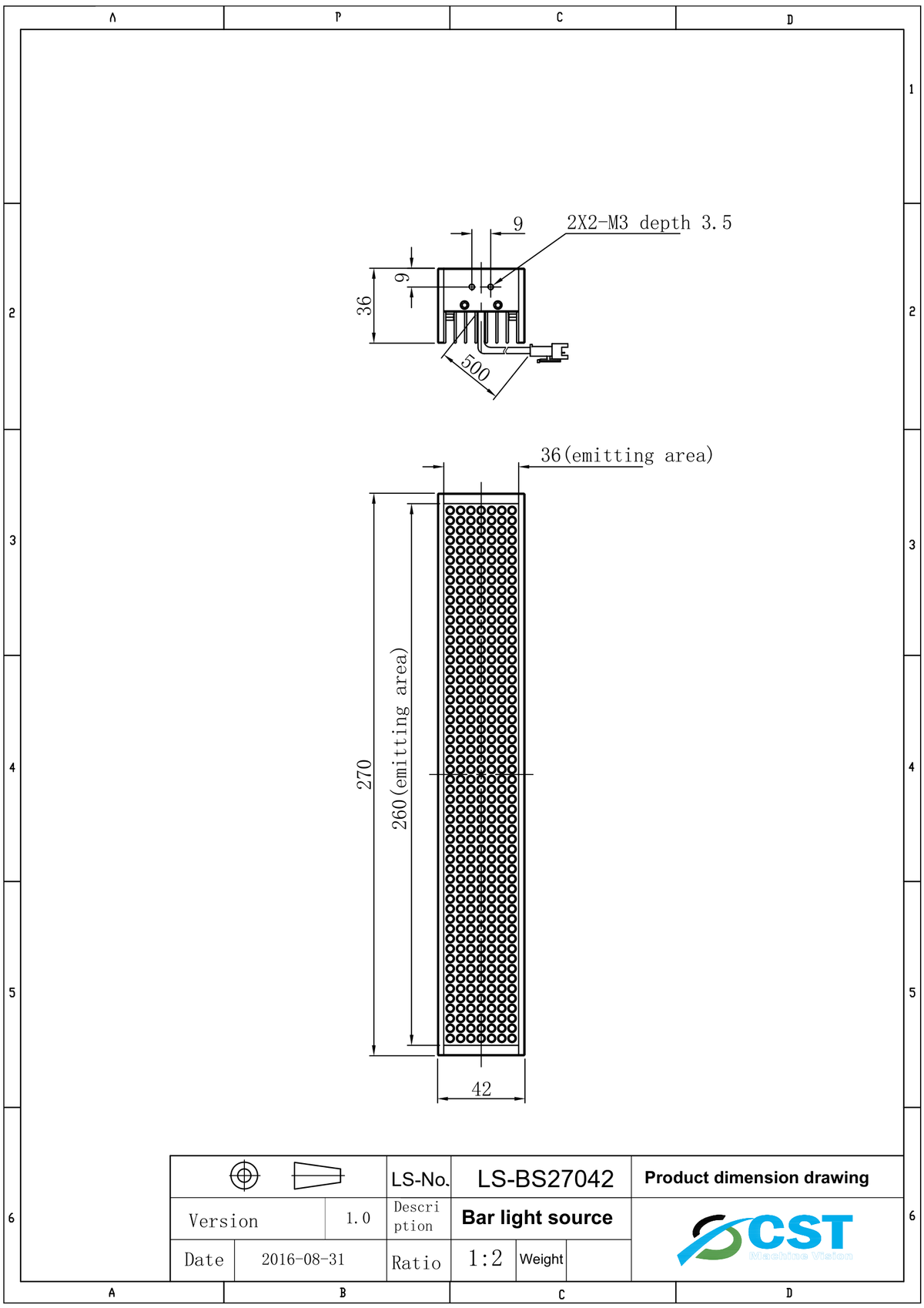 LS-BS27042-IR940 dimensions (mm)