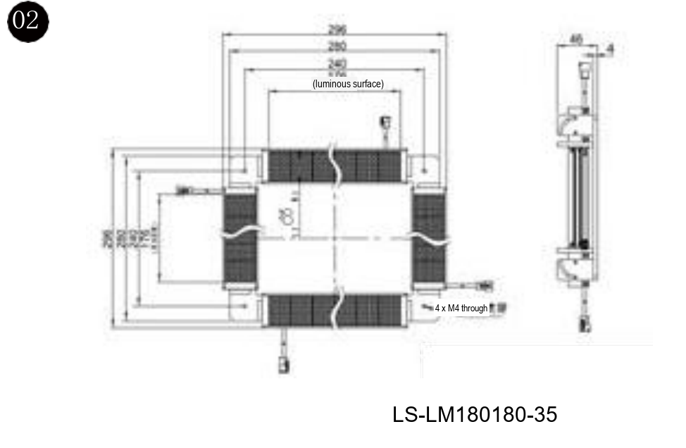 LS-LM125125-35 dimensions (mm)