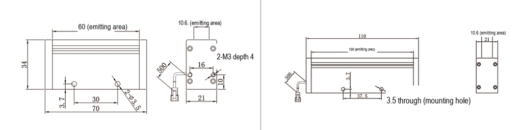 LS-LNA-60 dimensions (mm)