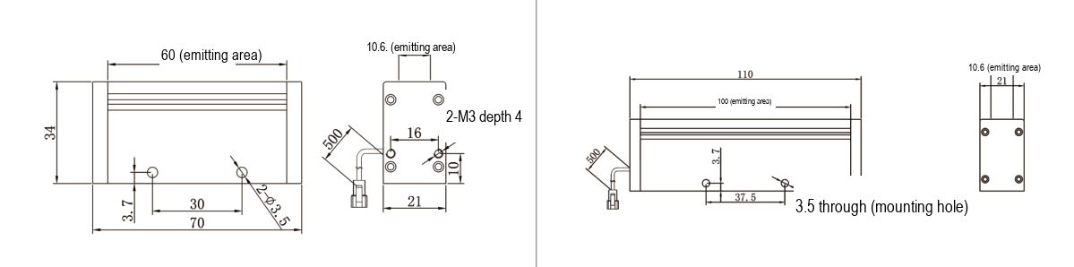 LS-LNA-60 dimensions (mm)