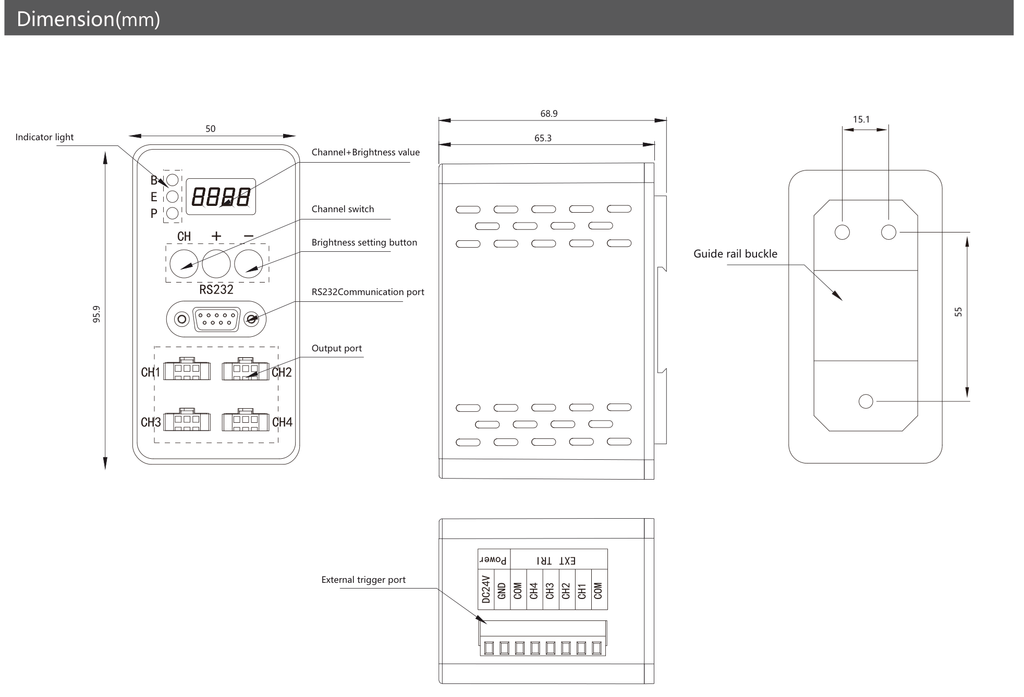 LS-MDPS2475B-4TDP dimensions (mm)
