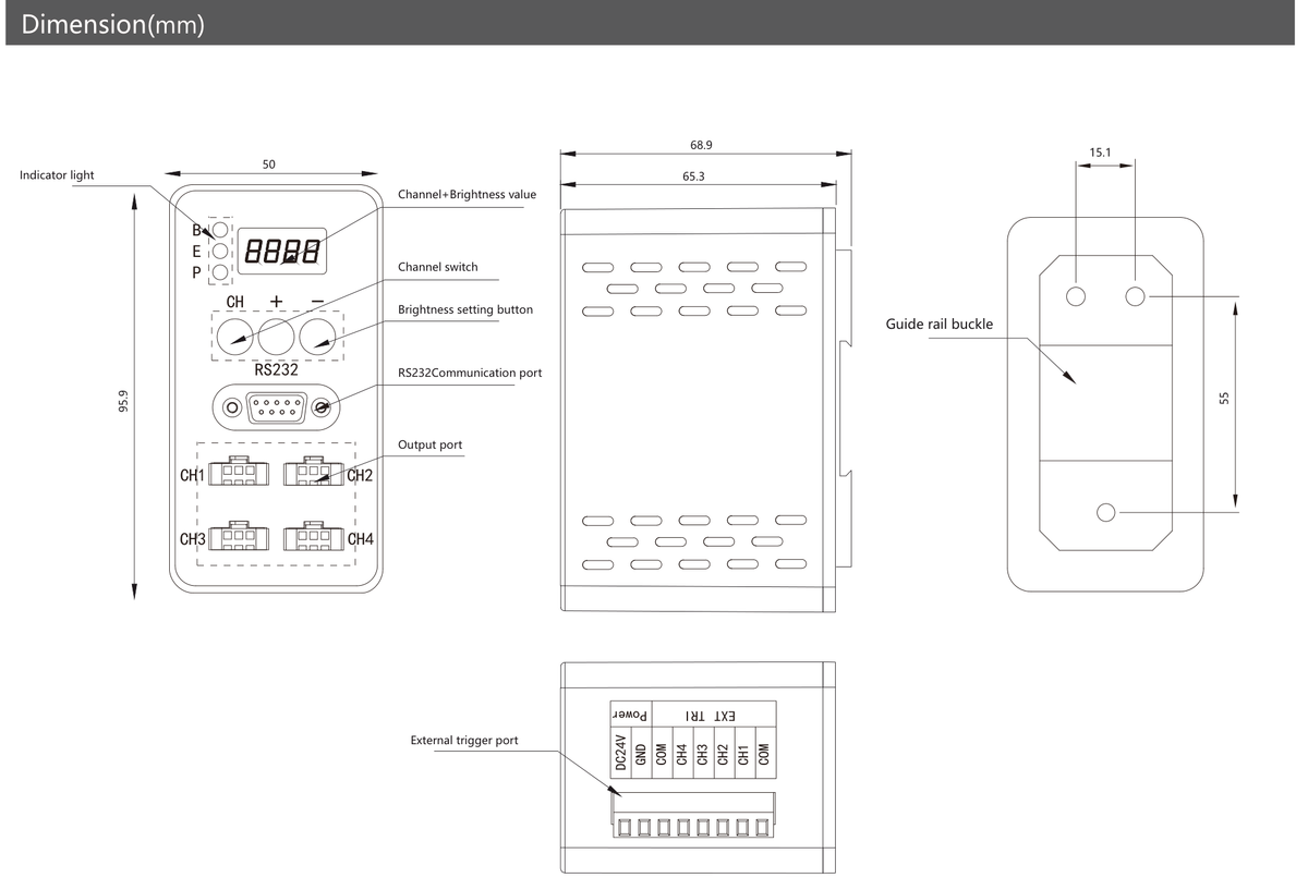 LS-MDPS2475B-4TDP dimensions (mm)