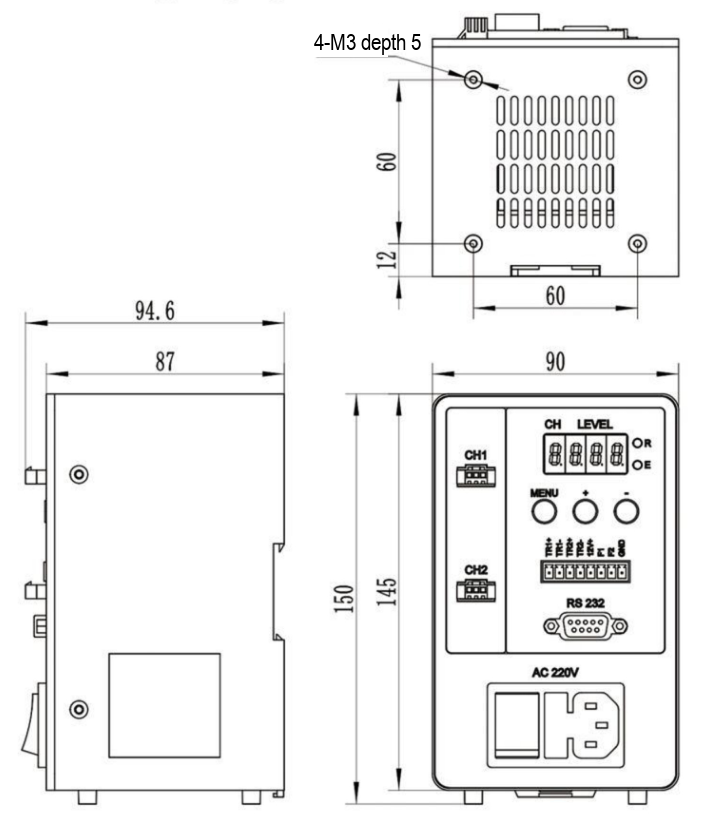 LS-65-MF01C-48200-2 dimensions (mm)