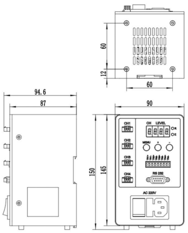 LS-65-MP01C-05010-4 dimensions (mm)