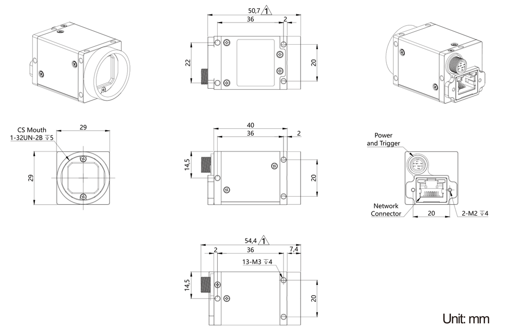 LS-MV-200GC-GE/M dimensions (mm)