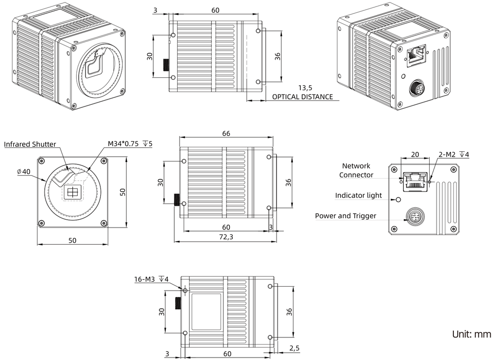 LS-MV-GLF120 dimensions (mm)
