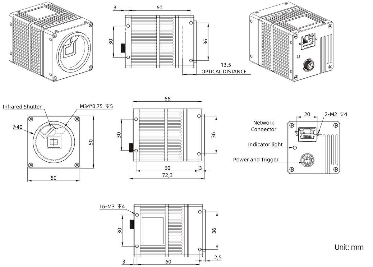 LS-MV-GLF120 dimensions (mm)