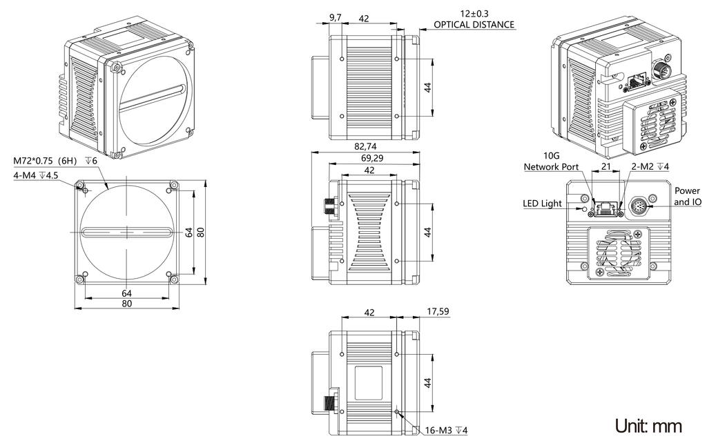 LS-MV-L083C-10G dimensions (mm)