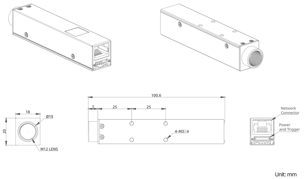 LS-MV-TF133GC/M dimensions (mm)
