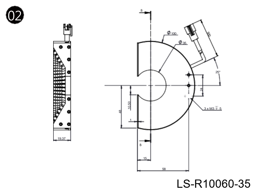 100 mm dia. non-standard ring lights (LS-R10060-35)