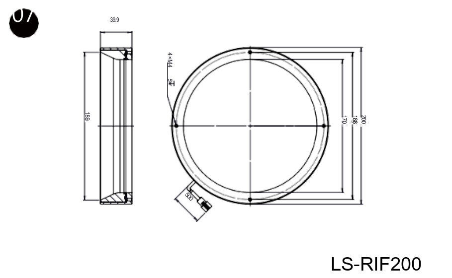200 mm dia. non-standard shadowless lights (LS-RIF200)