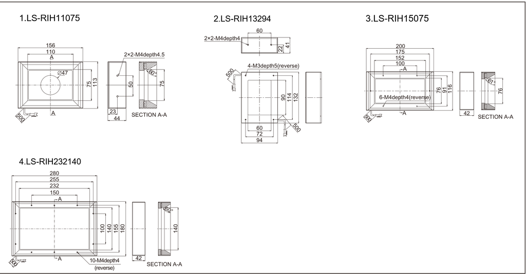 LS-RIH13294 dimensions (mm)