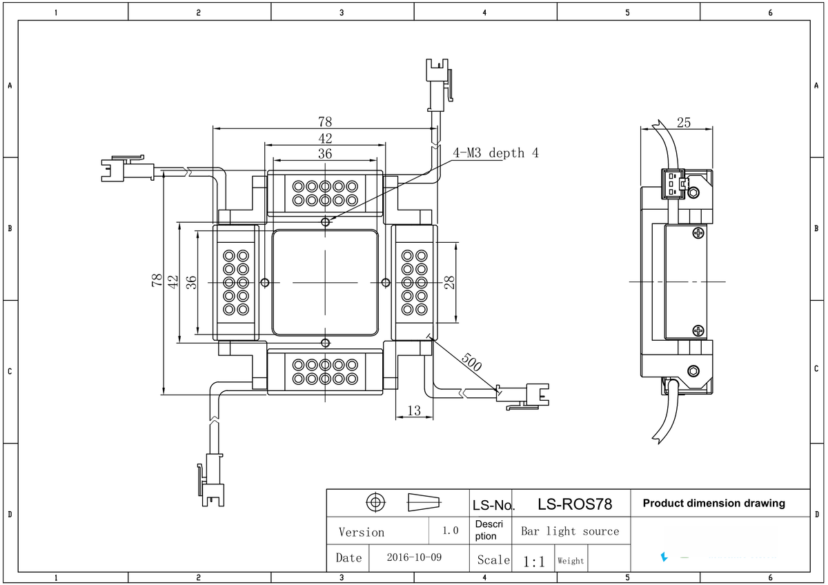 LS-ROS78 dimensions (mm)