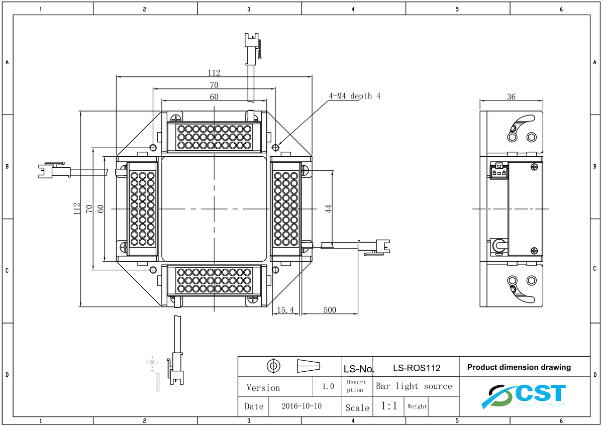 LS-ROS112 dimensions (mm)