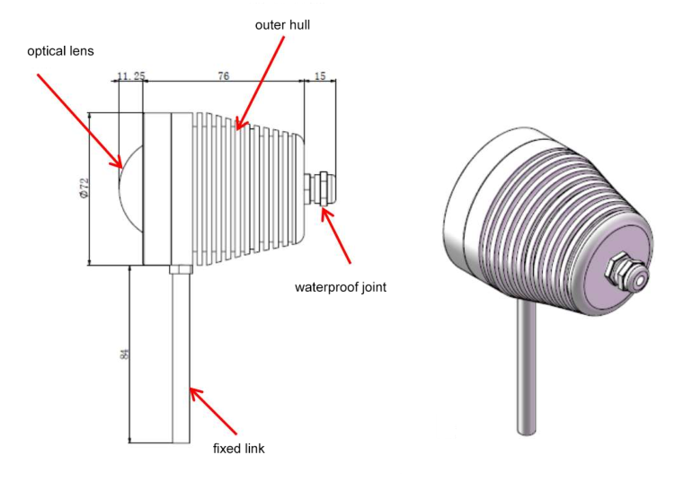 LS-SL7275 dimensions (mm)
