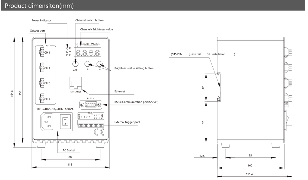 LS-SPS24120C-4TD dimensions (mm)