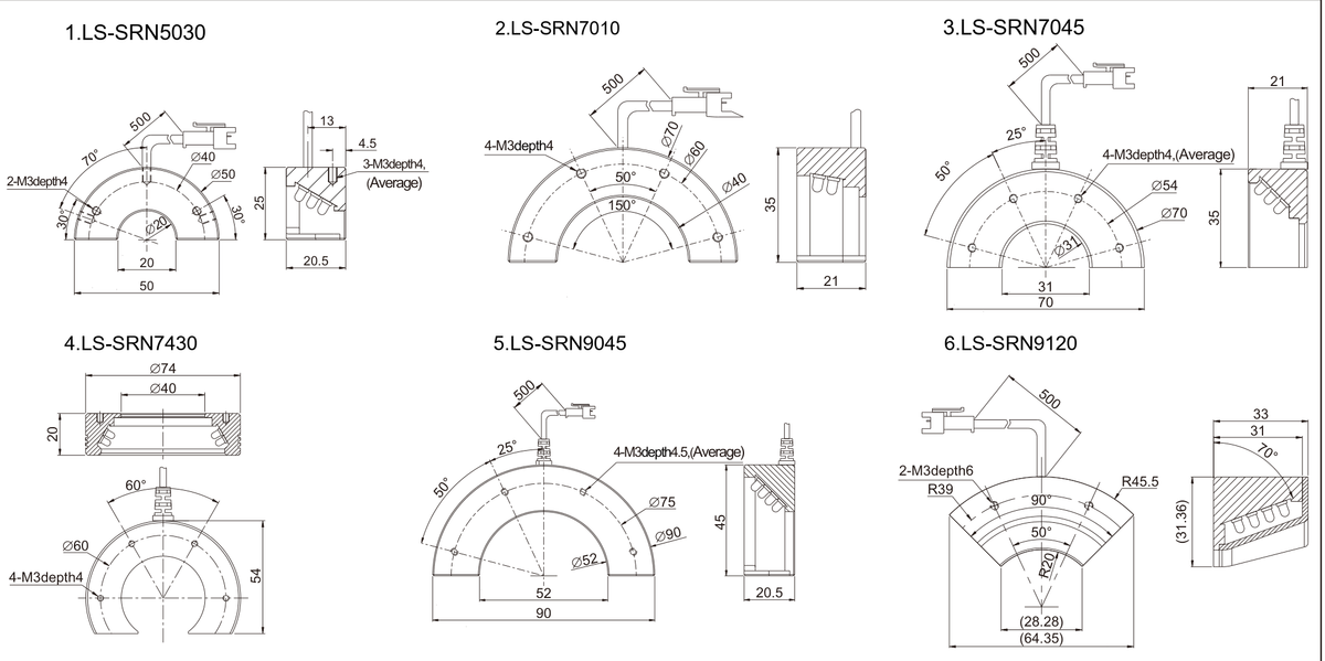 LS-SRN5030 dimensions (mm)
