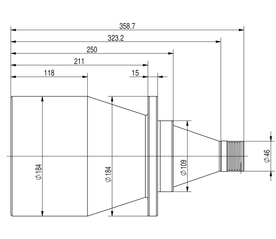 LS-VCL-136-XW-Y dimensions (mm)