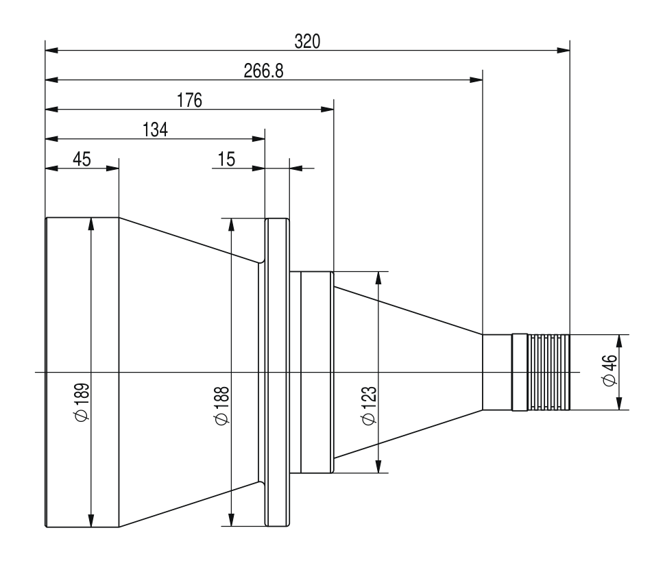LS-VCL-150-XW-Y dimensions (mm)