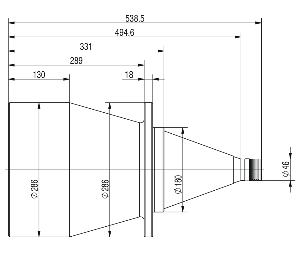 LS-VCL-240-XW-Y dimensions (mm)