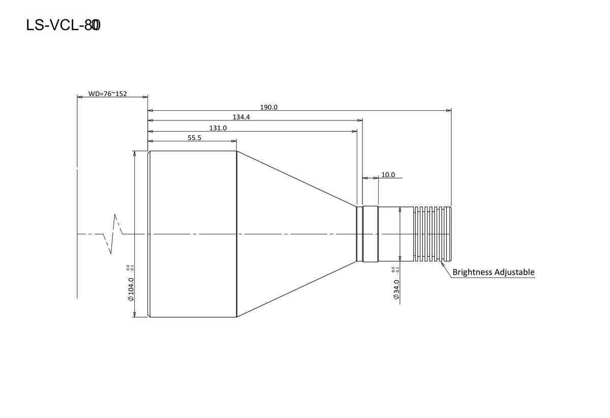 LS-VCL-80H-XW-Y dimensions (mm)