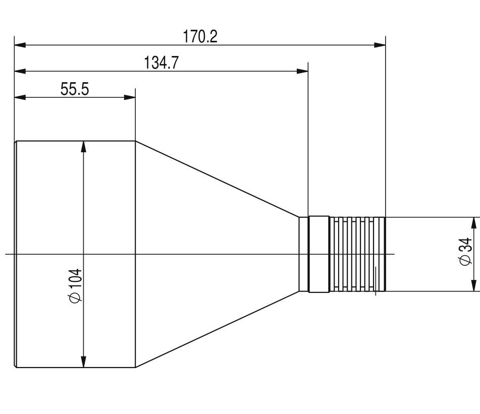 LS-VCL-80-XW-Y dimensions (mm)
