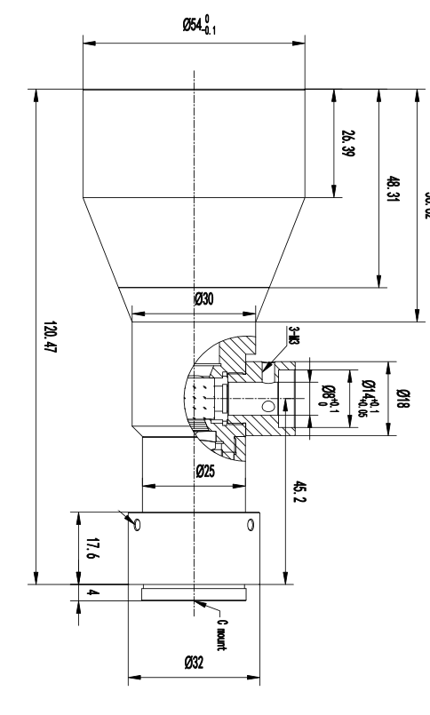 LS-VDH03-110C-230 dimensions (mm)