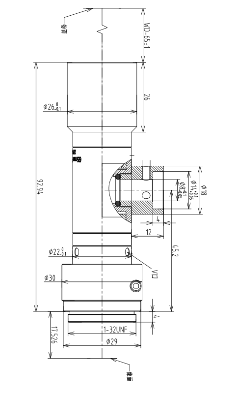 LS-VDH08-65C-230 dimensions (mm)