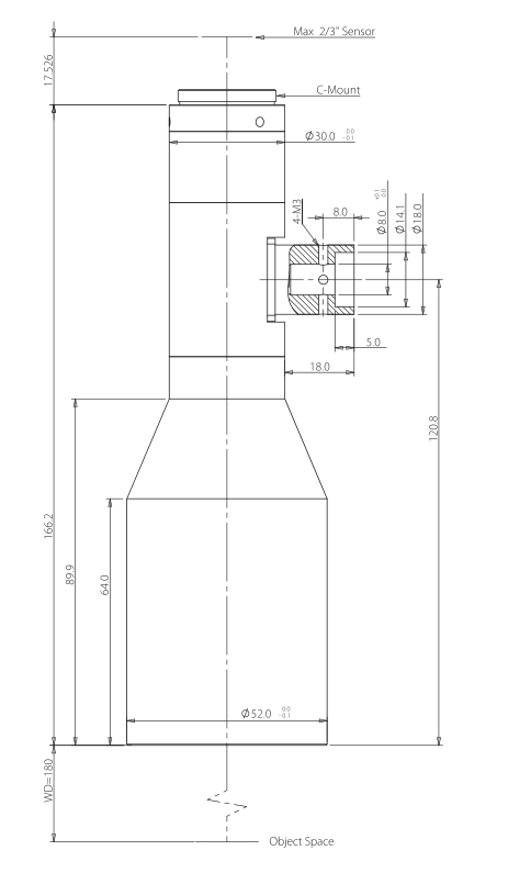 LS-VWK03-180C-230 dimensions (mm)