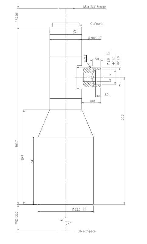 LS-VWK03-220C-230 dimensions (mm)