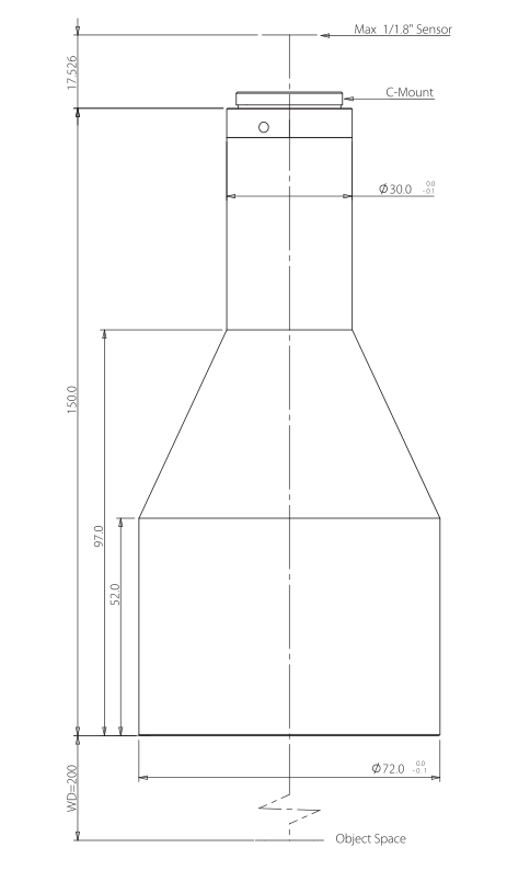 LS-VWK022-200-118 dimensions (mm)